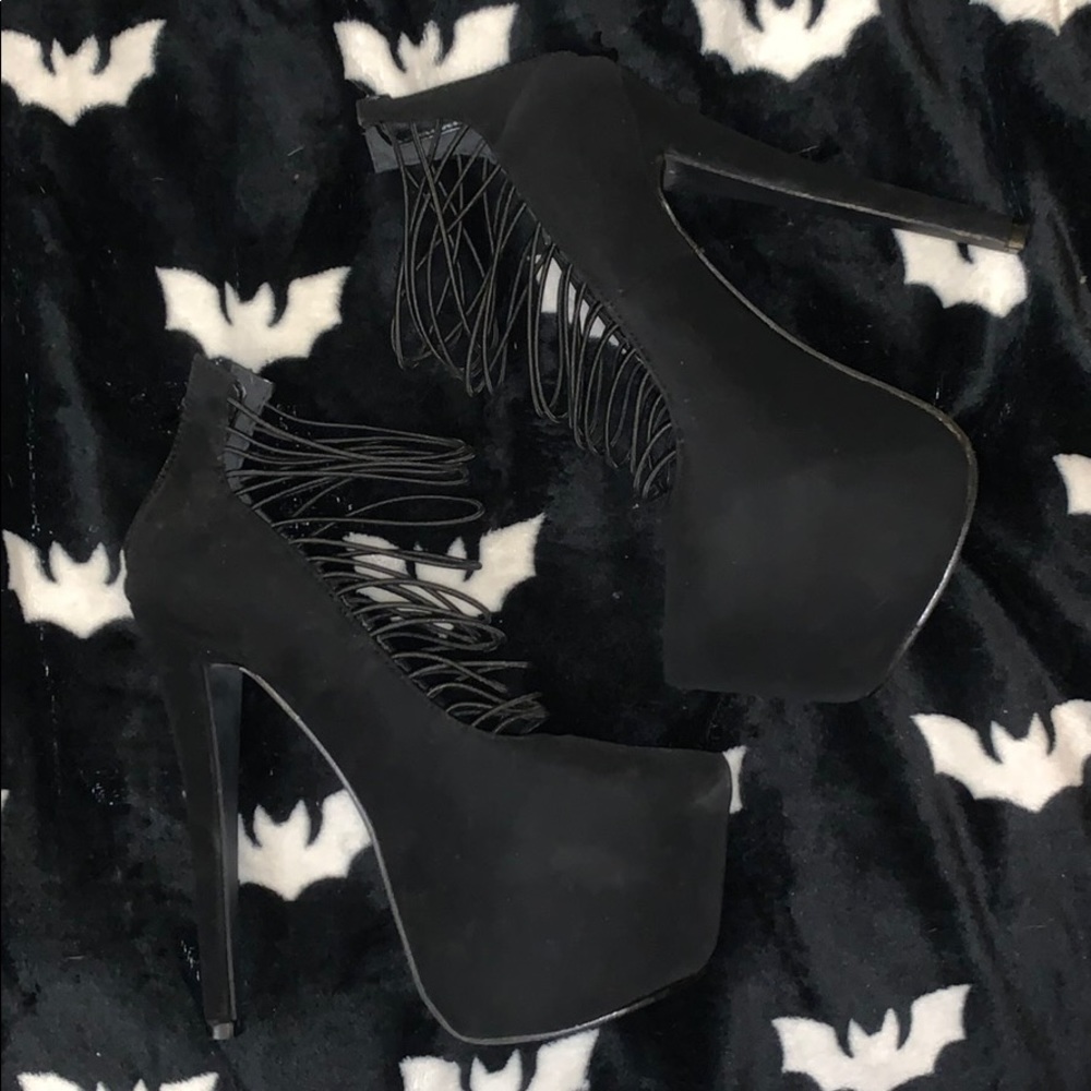 Mega Platform Strappy Heels